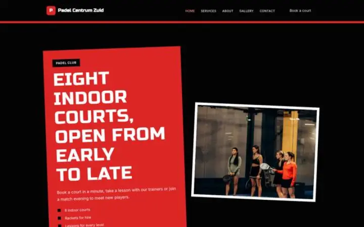 Website for padel club