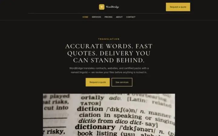 Website for translator