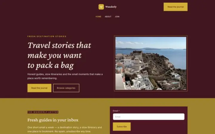 Website for travel