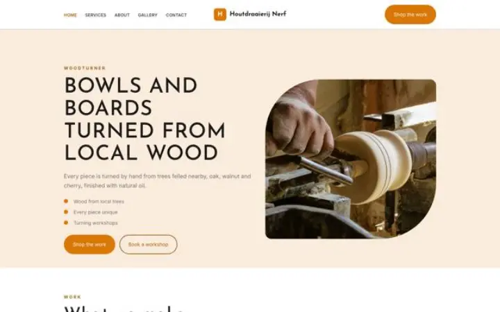 Website for woodturner