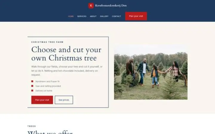 Theme Kerstbomenkwekerij Den