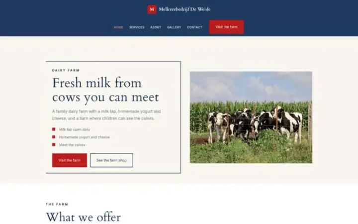 Theme Melkveebedrijf De Weide