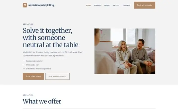 Website for mediator