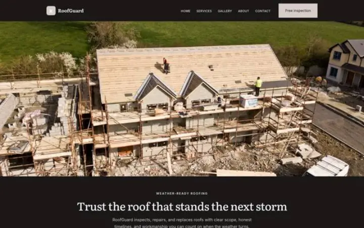 Website for roofer