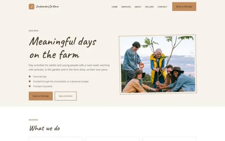 Theme Zorgboerderij De Klaver