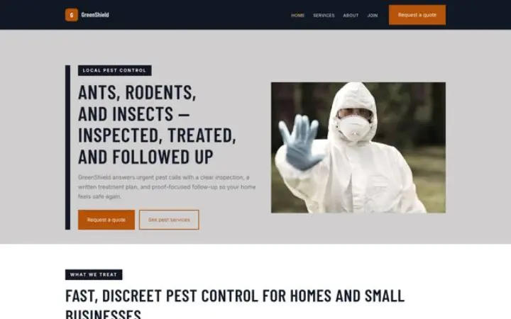 Website for pest control