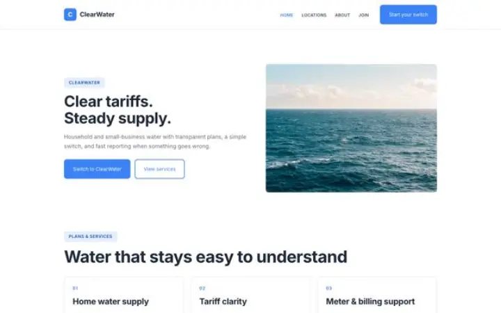 Website for water