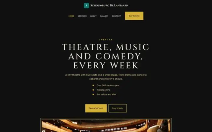 Website for theatre