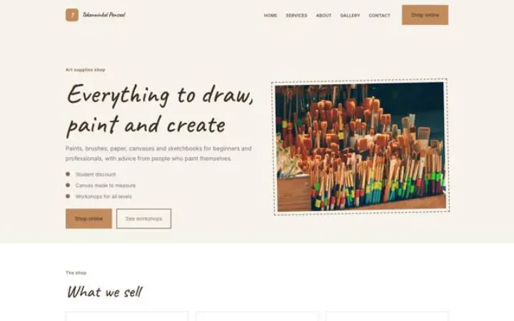 Theme Tekenwinkel Penseel