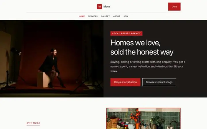 Website for estate agent