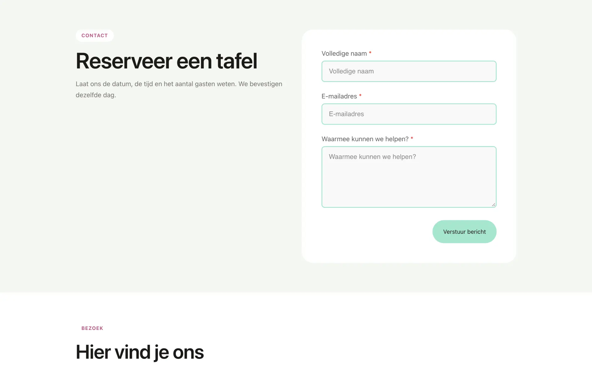 Request form