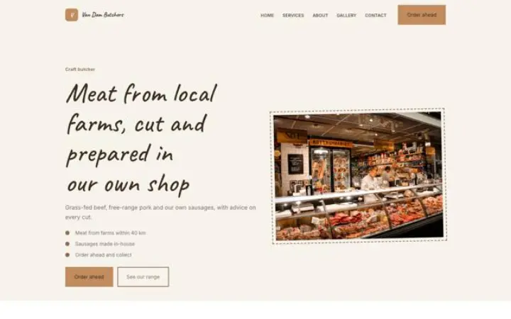 Website for butcher