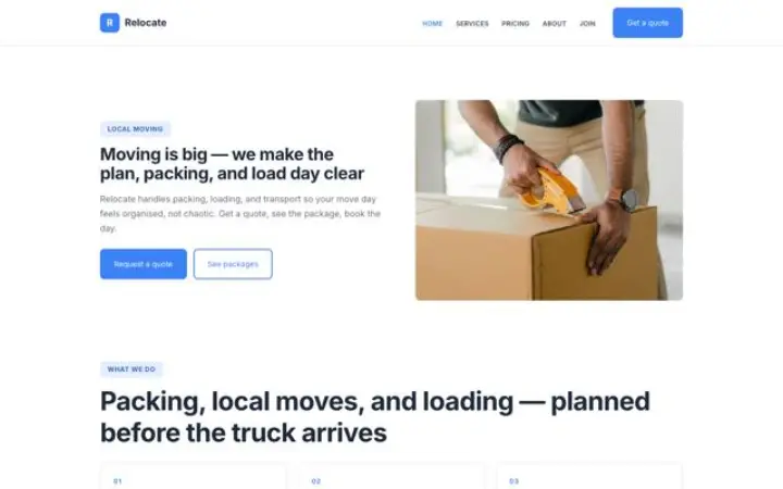 Website for moving