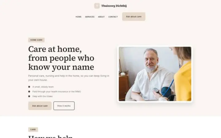 Website for home care