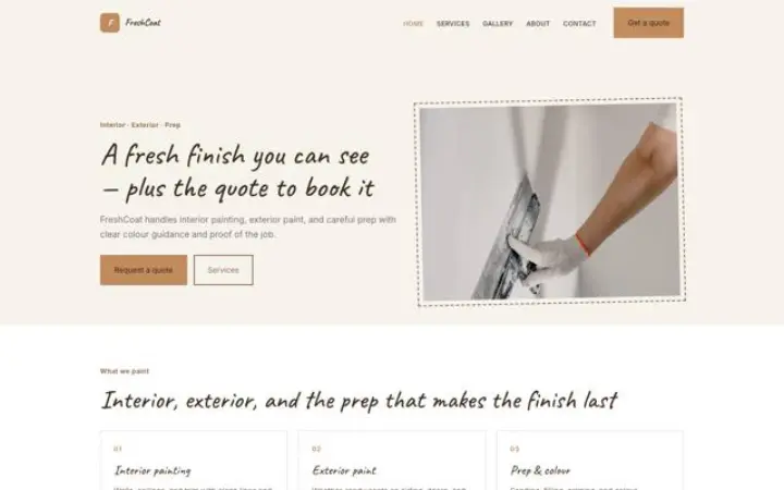 Website for painter