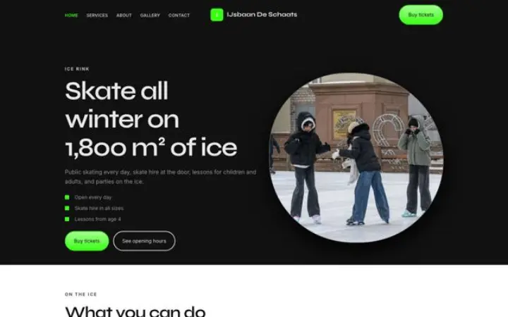 Website for ice rink