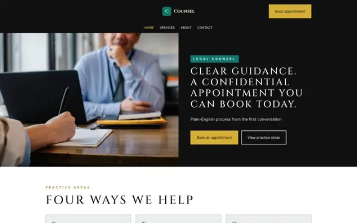 Website for lawyer