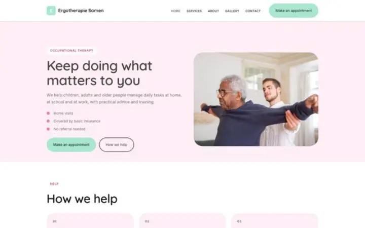 Website for occupational therapist