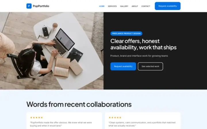 Website for freelancer