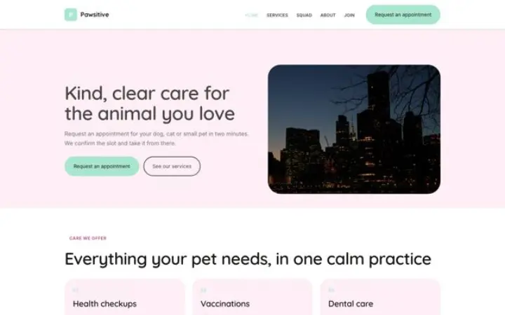 Website for vet