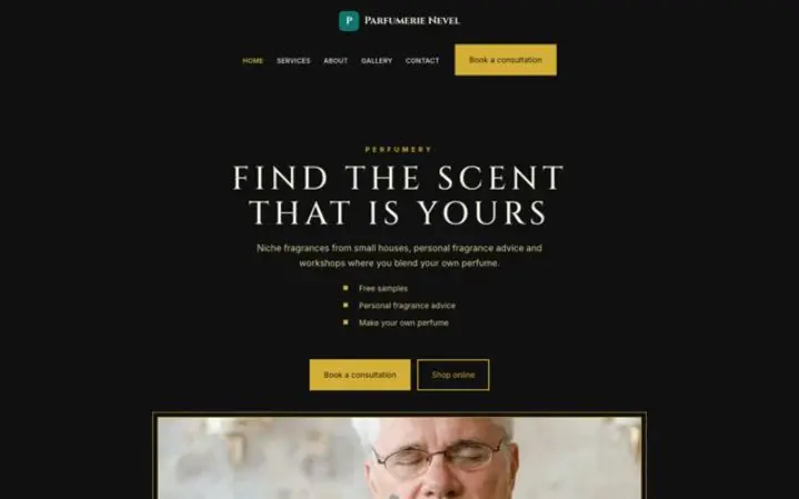 Website for perfumery