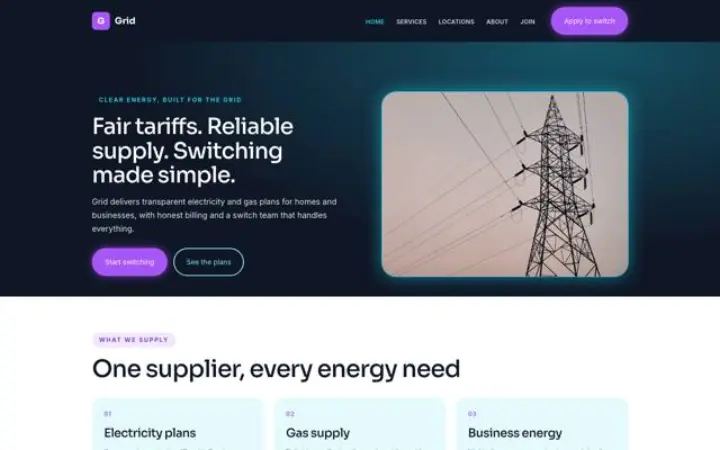 Website for energy