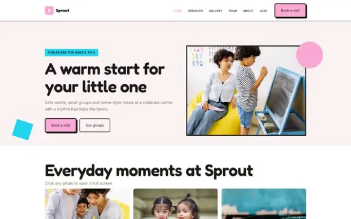 Website for childcare
