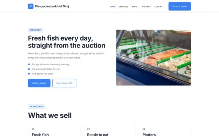 Website for fish shop