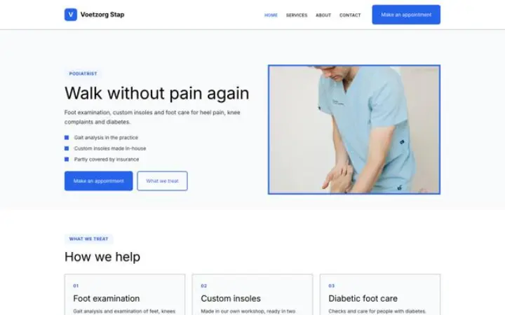 Website for podiatrist