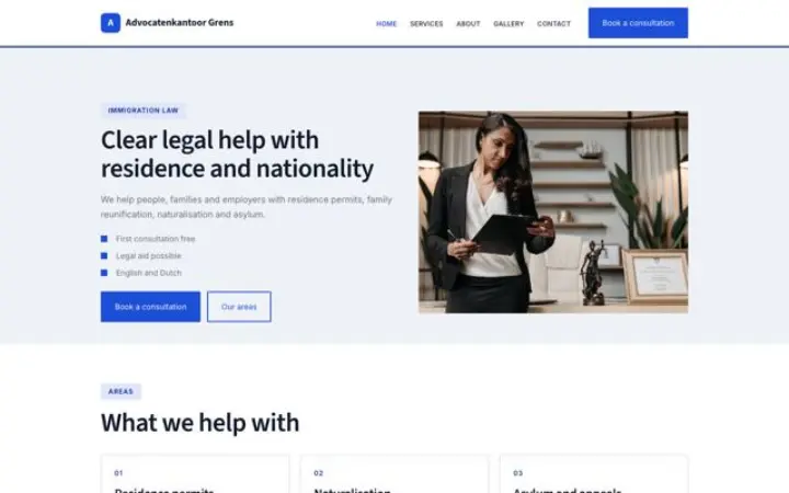 Theme Advocatenkantoor Grens