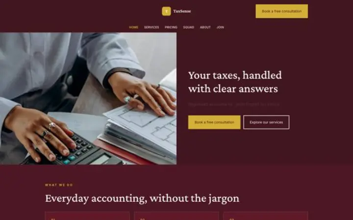 Website for accountant